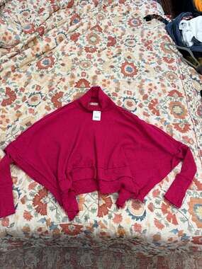We The Free Ribbed Turtleneck Sweater Rose XS NWT